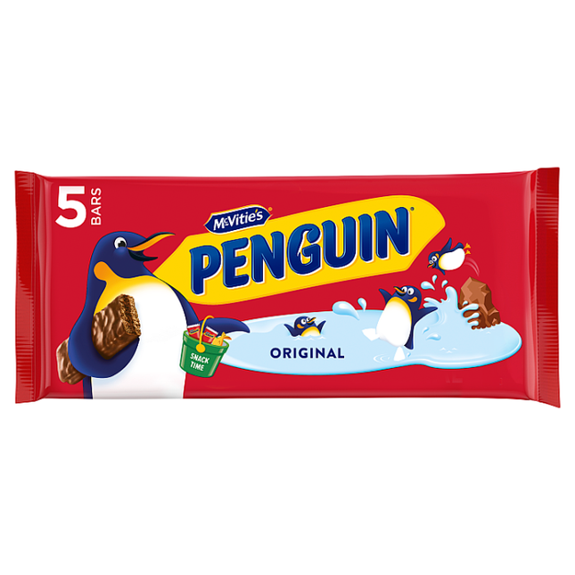 mcvitie s penguin original bars 5 x 24 6g 123g