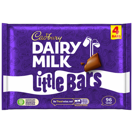 cadbury dairy milk little bars multipack 72g pack of 4