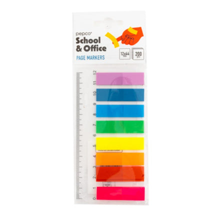pastel page markers on ruler pack of 200