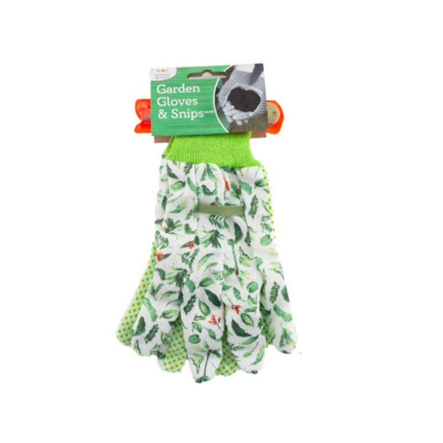 garden glove snips set leaf pattern one size