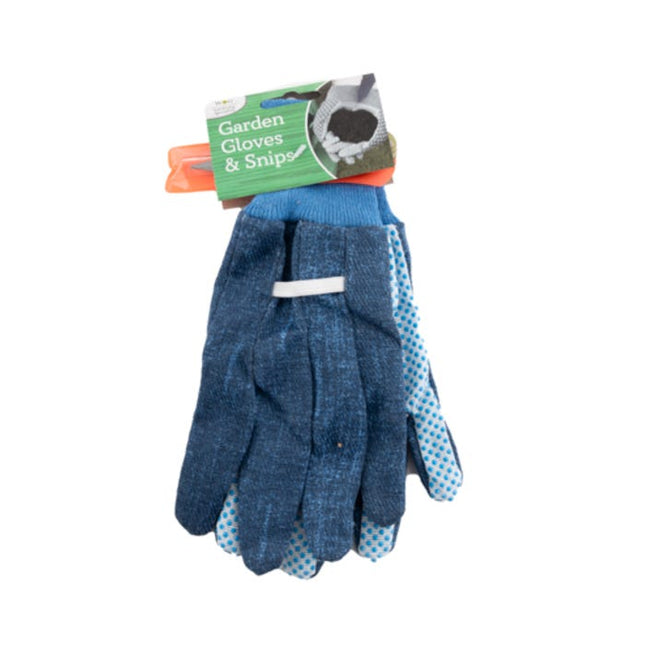 garden glove snips set navy blue one size