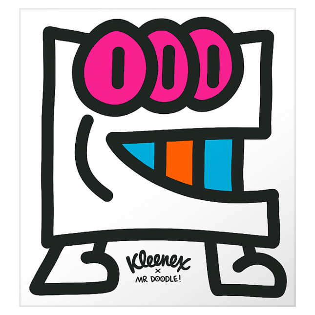 kleenex tissues mr doodle limited edition cube 48 tissues