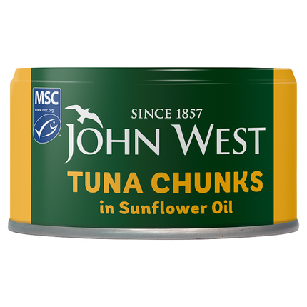 john west tuna chunks in sunflower oil 125g
