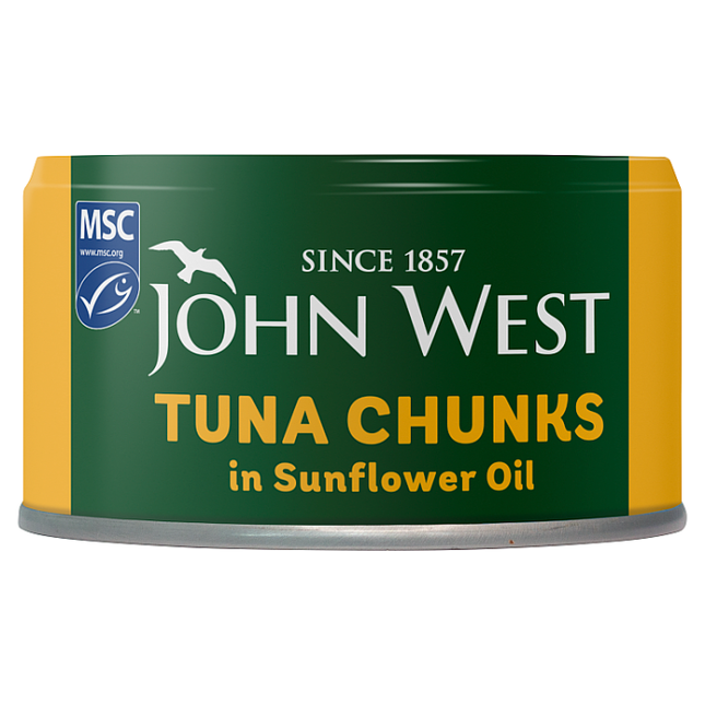 john west tuna chunks in sunflower oil 125g
