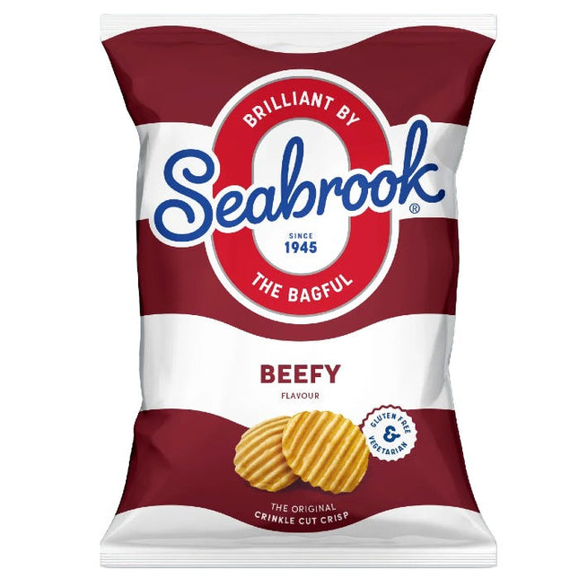 seabrook crinkle beefy flavoured crisps pack of 5