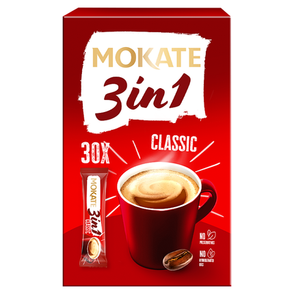 mokate 3 in 1 classic coffee 30 x 14g 420g