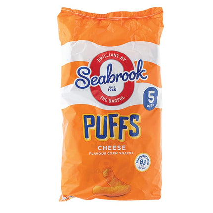 seabrook cheese puffs pack of 5 x 16g