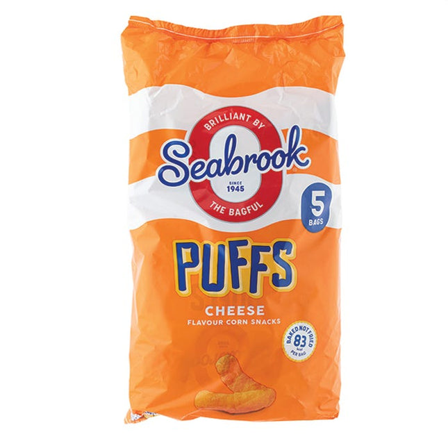 seabrook cheese puffs pack of 5 x 16g