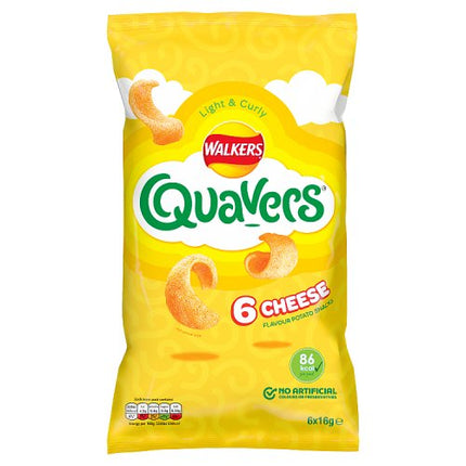 Walkers Quavers Cheese Multipack Snacks 6x16g