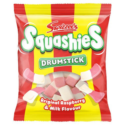 Swizzels Squashies Drumstick Original Raspberry & Milk Flavour 120g