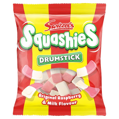 Swizzels Squashies Drumstick Original Raspberry & Milk Flavour 120g