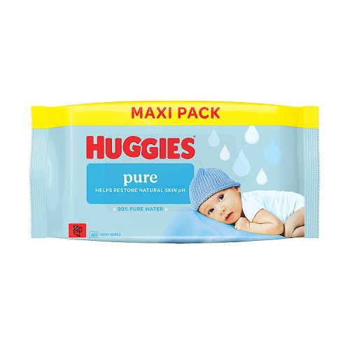 Huggies 60 Pure Baby Wipes