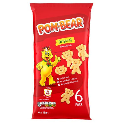 Pom Bear Original Potato Snacks 6 x 13g