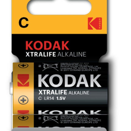 kodak xtralife alkaline c pack of 2