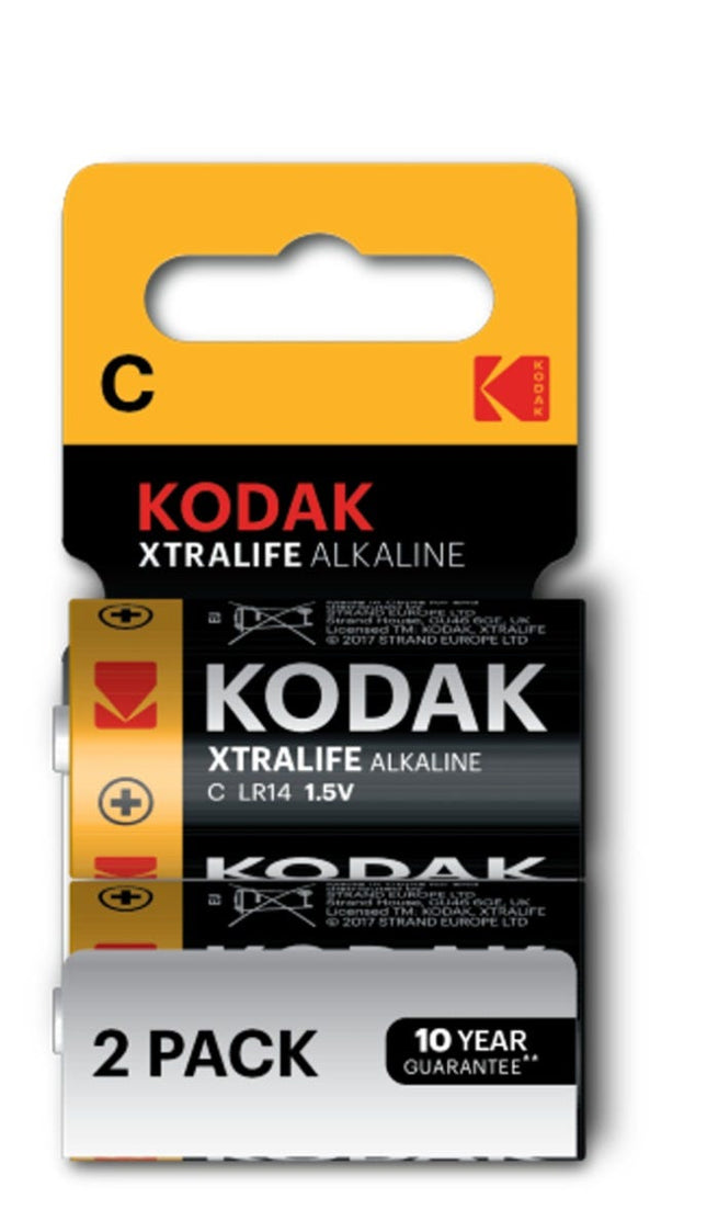 kodak xtralife alkaline c pack of 2