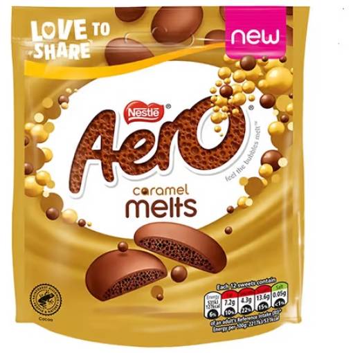 Aero Caramel Melts Sharing Bag 92g
