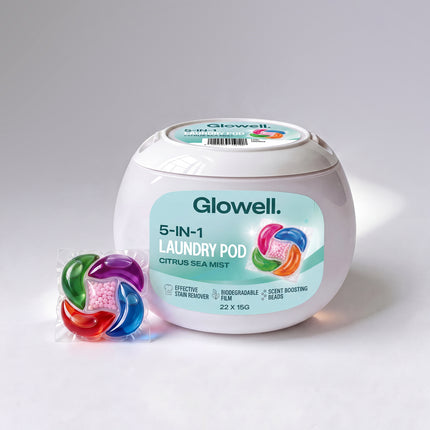 Glowell 5-in-1 Laundry Pods - Citrus Sea Mist