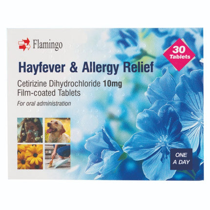 flamingo hayfever allergy relief tablets 10mg pack of 30
