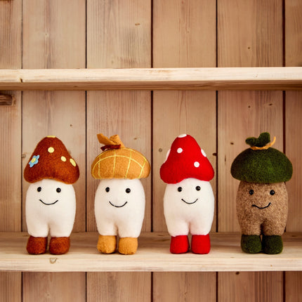Woodland Mushroom Character Decorations 4 Assorted