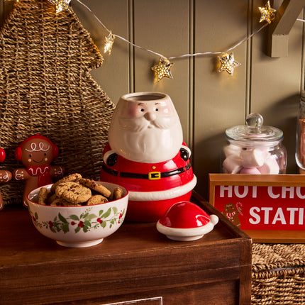 Santa Christmas Biscuit Jar