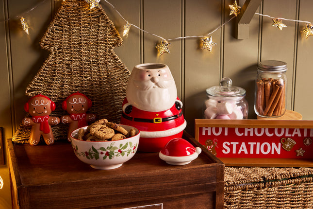 Santa Christmas Biscuit Jar