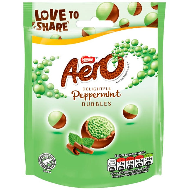 aero bubbles peppermint pouch 80g