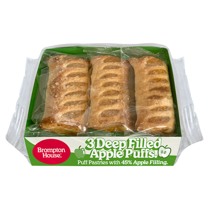 brompton house large deep filled apple puffs pack of 6