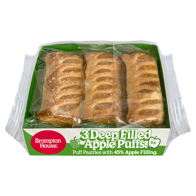 brompton house large deep filled apple puffs pack of 6