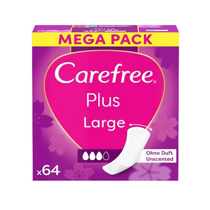 carefree plus large pantyliners pack of 64