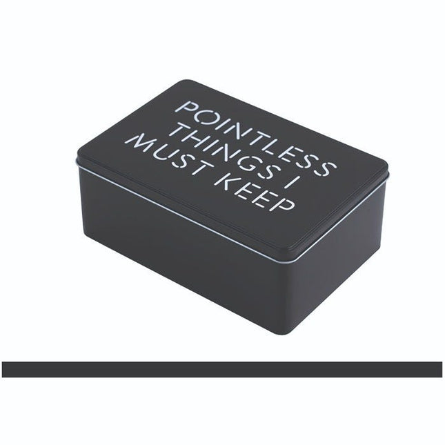pointless things i must keep storage tin