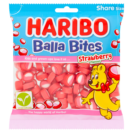 haribo balla bites strawberry 140g
