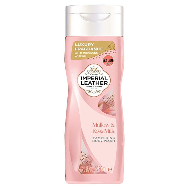 imperial leather mallow rose milk pampering body wash 250ml
