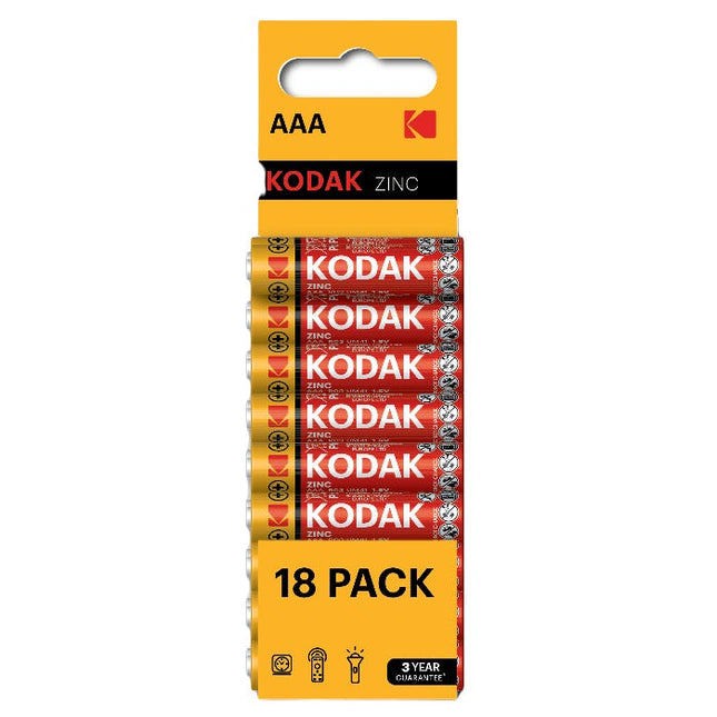 kodak zinc battery aaa pack of 18