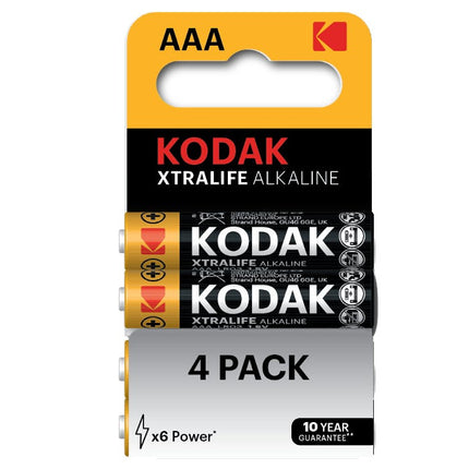 kodak xtralife alkaline battery aaa pack of 4