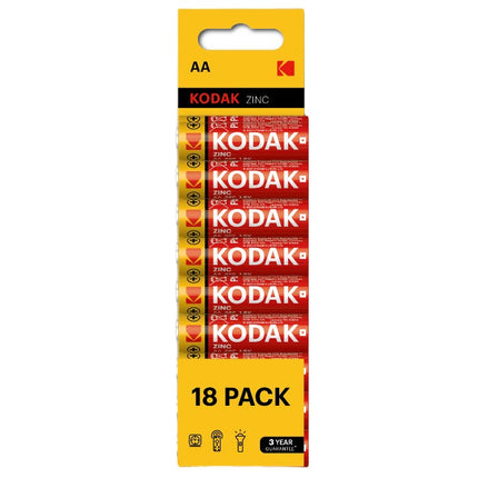 kodak zinc battery aa pack of 18