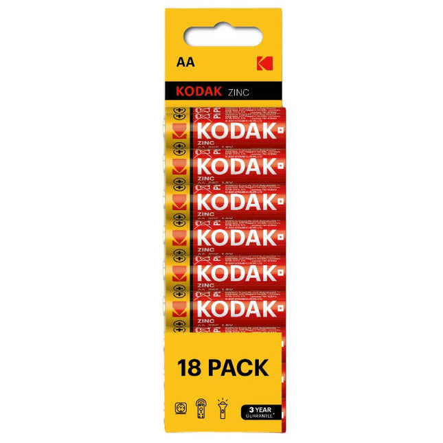 kodak zinc battery aa pack of 18