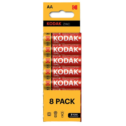 kodak zinc battery aa pack of 8