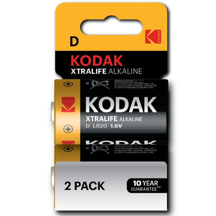 kodak xtralife alkaline batteries d pack of 2