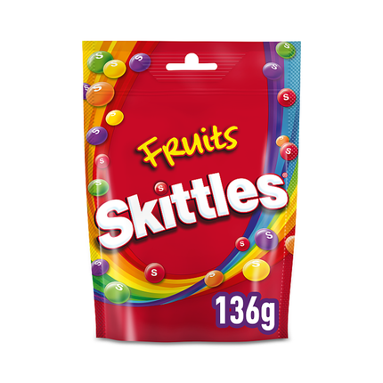 skittles fruits sweets pouch bag 136g
