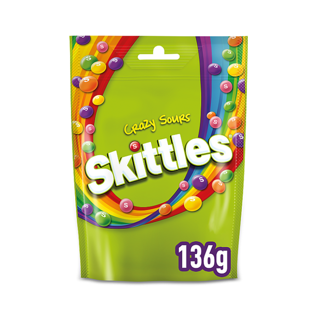 skittles chewy crazy sours 136g