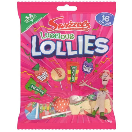 swizzels luscious lollies 176g