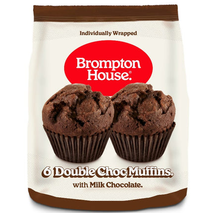 brompton house double choc muffins 150g pack of 6