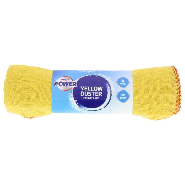 done dusted large yellow dusters pack of 4