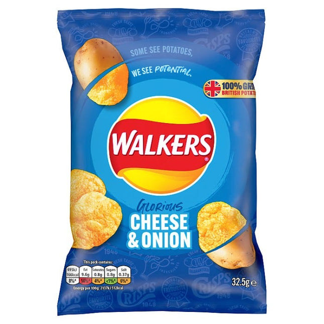walkers cheese onion crisps 32 5g