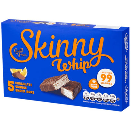skinny whip snack bar in chocolate orange 5 pack