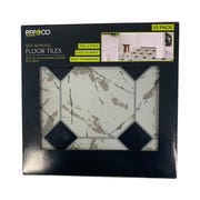 PEP&CO Home Self Adhesive Floor Tiles, 30cm x 30cm Grey & Black (Pack of 10)