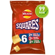 Walkers Squares Variety, 22g (Pack of 6)