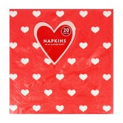 Valentines Day Napkins - Red (Pack of 20)