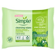 Simple Cleansing Biodegradable Face Wipes (Pack of 33) 