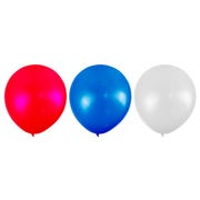 Red, White & Blue Colour Balloons (Pack of 15)